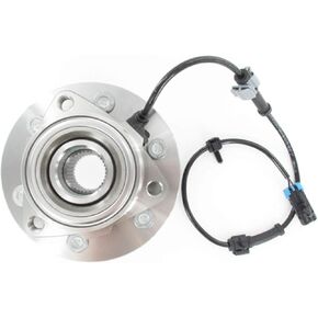 SKF 4x4 Front Wheel Bearing and Hub Assembly Sealed Spindle Module w/ABS Sensor Wiring BR930304 for 2000-2006 Chevy Tahoe Silverado 1500 GMC Sierra Yukon Suburban Cadillac Escalade