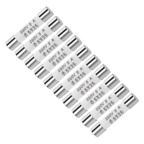 uxcell Ceramic Cartridge Fuses 5A 250V 5x25mm Fast Blow Replacement for Stereo Audio Alarm Amplifier Ceramic Fuses 10pcs