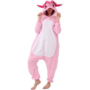 seewavom Adult Onesies Animal Shark Pajamas Cosplay Costume Unisex One-Piece Halloween Party Holiday Costume