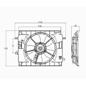 CPP Single Cooling Fan for 2006-2011 Chevrolet HHR GM3115200
