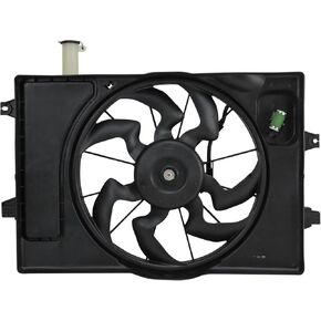 TRQ Radiator Cooling Fan Assembly Compatible with 2021-2023 Hyundai Elantra