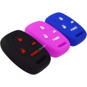 Silicone Remote Key Fob Cover Protector Compatible with Honda Accord Crosstour CR-V Civic Element Pilot 3+1 4 Buttons