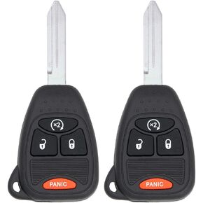 Keyless2Go Replacement for Keyless Entry Remote Car Key Vehicles That Use 4 Button OHT692713AA - 2 Pack