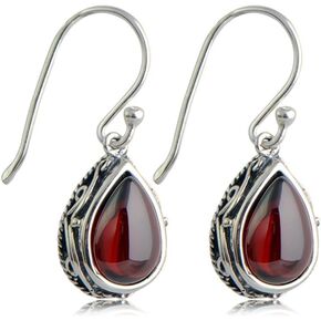 Vintage Boho Teardrop CZ Dangle Earrings for Women Girls Silver Plated Cubic Zirconia Birthstone Charms Drop Dangling Hook Stud Earring Dainty Retro Wedding Birthday Christmas Jewelry Gifts for Her in Kuwait