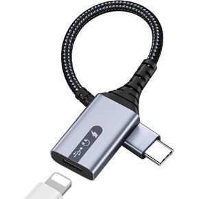 USB C to Lightning Audio and Charge Adapter Cable USB Type C Male to Lightning Female HiFi Audio Headphones 60W Fast Charge & Data Fit with iPhone 15, iPad Pro/Air, MacBook, Galaxy S23, Pixel 7 6