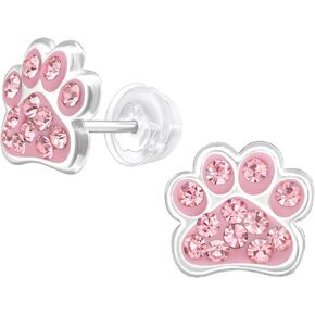 925 Sterling Silver Children's Dog Stud Earrings