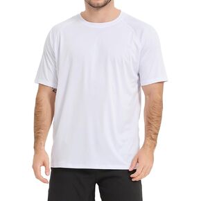 UV Swim Shirts for Men UPF 50+ Rash Guard Short Sleeve Quick Dry for Swimming SPF Sun Shirts UV Protection