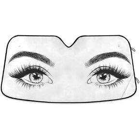 Rose Gold Pink Red Glitter Car Windshield Sun Shade Foldable UV Ray Sun Visor Protector Sunshade to Keep Your Vehicle Cool (55" x 27.6")