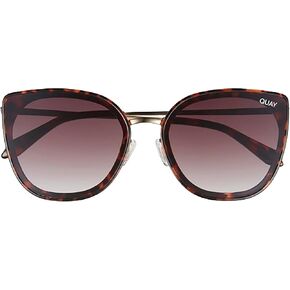 Quay Australia Flat Out Cat Eye Tortoise/Brown Womens Sunglasses 53mm