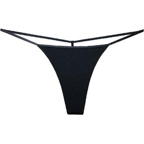 Topvee 6 Pack T Back Thong for Women Seamless Underwear G String Thongs Stretch Sexy Cotton Panties