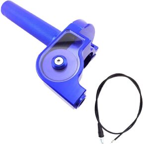 1/4 Turn Alloy Twist Throttle Head 1200mm Throttle Cable Assembly For TTR KX XR CRF 50cc 70cc 90cc 110cc 125cc 140cc 150cc 160cc 180cc 200cc 250cc Dirt Pit Bike Motorcycle MX (Blue)