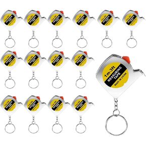 24 حزمة شريط قياس سلاسل المفاتيح شريط قياس صغير قابل للسحب شريط قياس، 1 متر/ 3 قدم in Kuwait