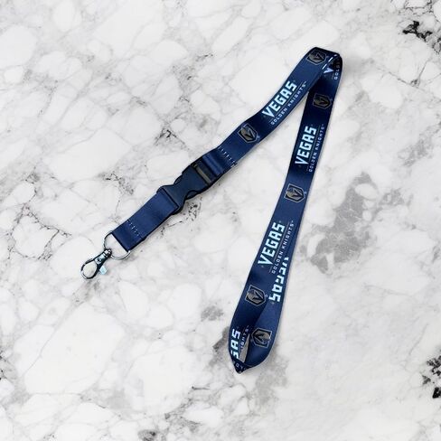 Desert Cactus Las Vegas Golden Knights NHL National Hockey League Car Keys ID Badge Holder Lanyard Keychain Detachable Breakaway Snap Buckle (Lanyard 2 - Black) in Saudi Arabia