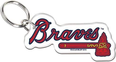 سلسلة مفاتيح Wincraft ATLANTA BRAVES بألوان وشعار الفريق (4 بوصة) من الأكريليك in Saudi Arabia