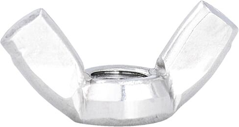 قطارة بولت 1/4"-20/3 صواميل جناح غير قابلة للصدأ (مجموعة من 25)، 18-8 (304) لمسة نهائية من الفولاذ المقاوم للصدأ - صامولة سداسية خشنة مضادة للتآكل - صواميل من الدرجة التجارية للقوارب والرصيف والسيارة - مقاومة للصدأ in Kuwait