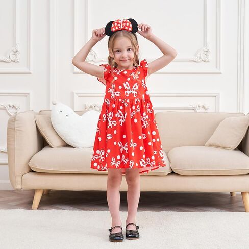 فستان الأميرة للفتيات، فساتين حفلات أعياد الميلاد، زي الهالوين التنكرية بفيونكة على شكل فأر مع عصابة رأس in Kuwait