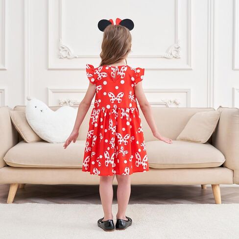 فستان الأميرة للفتيات، فساتين حفلات أعياد الميلاد، زي الهالوين التنكرية بفيونكة على شكل فأر مع عصابة رأس in Kuwait