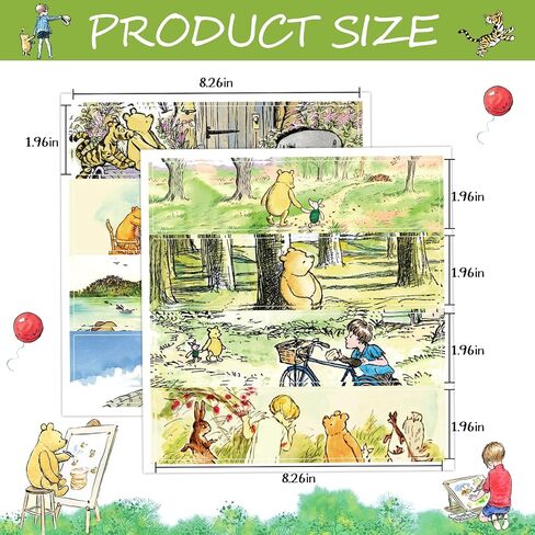 48cs Winnie Pooh Water Bottle Labels Bear Honey Party Favors Winnie Party Baby Show Decorations Winnie Pooh and His Friends Birthday Party Supplies for Winnie Mug Stickers Drink Cup Stickers in Saudi Arabia