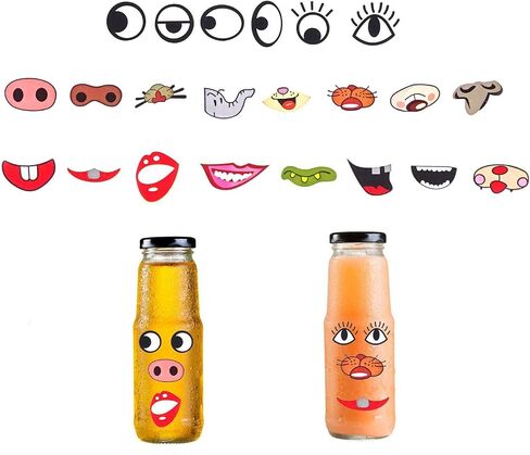 3 Rolls 3000pcs Colorful Eye Nose Mouth Cute Self Adhesive Stickers Cartoon DIY Sticker Decal for Handmade Crafts Toys and Home Decoration in Kuwait