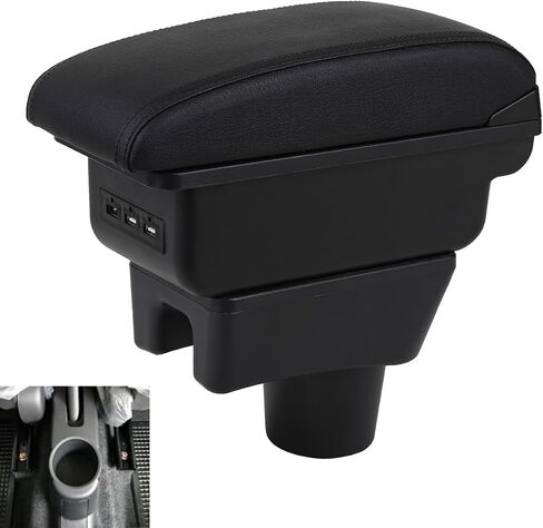 Car Armrest Box for Mitsubishi Mirage/Attrage 2014-2023 Center Console Storage Arm Rest Organizer Automotive Armrests (Black Line) in Saudi Arabia