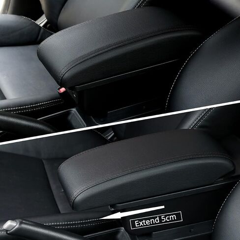Car Armrest Box for Mitsubishi Mirage/Attrage 2014-2023 Center Console Storage Arm Rest Organizer Automotive Armrests (Black Line) in Saudi Arabia