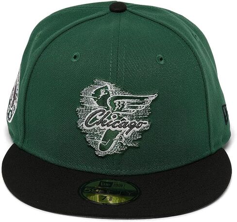 New Era Chicago White Sox 59FIFTY Cooperstown All-Star Years Retro Patch Fitted Cap, Hat, Black Gold in Saudi Arabia