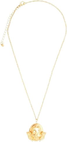 Portals Mask Locket Necklace - Gold-tone Whimsical Accessory in Saudi Arabia