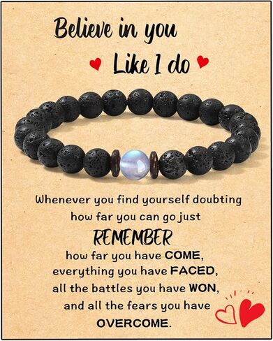 Gifts for Men, Bracelet for Men Beaded Gifts, Handmade Sobriety Gifts for Friends Husband Boyfriend Grandpa Son, Natural Stone Jewelry for Birthday Valentines Day Christmas Stocking Stuffers Gift Ideas in Saudi Arabia