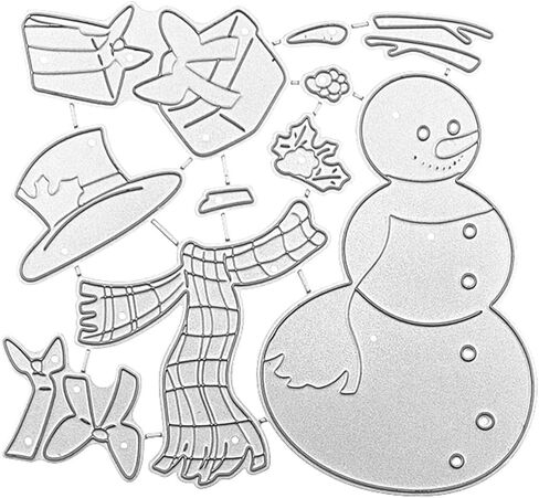 Dies Stencil, Christmas Snowman Metal Cutting Dies Stencil Scrapbooking DIY Album Stamp Paper Die-Cutting and Embossing Card Making Accessories Scrapbooking Die-Cuts in Saudi Arabia