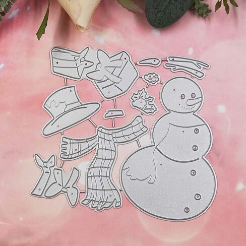 Dies Stencil, Christmas Snowman Metal Cutting Dies Stencil Scrapbooking DIY Album Stamp Paper Die-Cutting and Embossing Card Making Accessories Scrapbooking Die-Cuts in Saudi Arabia