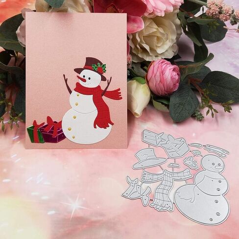 Dies Stencil, Christmas Snowman Metal Cutting Dies Stencil Scrapbooking DIY Album Stamp Paper Die-Cutting and Embossing Card Making Accessories Scrapbooking Die-Cuts in Saudi Arabia
