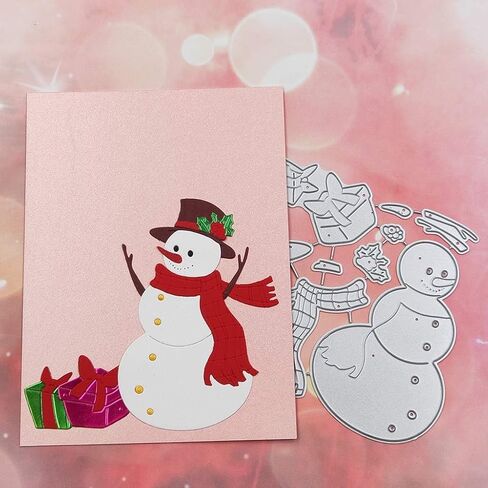 Dies Stencil, Christmas Snowman Metal Cutting Dies Stencil Scrapbooking DIY Album Stamp Paper Die-Cutting and Embossing Card Making Accessories Scrapbooking Die-Cuts in Saudi Arabia