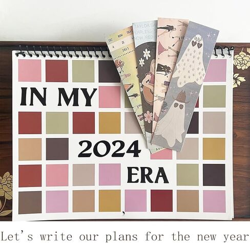 Eras T-our Calendar 2024، Douthfolle 2024 تقويم الحائط ملصقات الموسيقى غلاف الألبوم ملصق التقويم للفتيات والفتيان المراهقين هدية لمحبي الموسيقى مع 4 إشارات مرجعية in Saudi Arabia