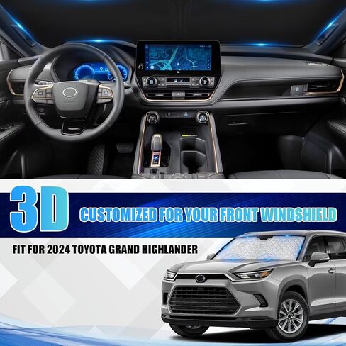Windshield Sun Shade Compatible with 2016-2022 Lexus RX Thicken 6-Layer Foldable Car Windshield Cover Vehicle Sun Protector for Front Window Reflect UV Sun and Heat in Saudi Arabia