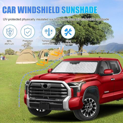 Windshield Sun Shade Compatible with 2016-2022 Lexus RX Thicken 6-Layer Foldable Car Windshield Cover Vehicle Sun Protector for Front Window Reflect UV Sun and Heat in Saudi Arabia
