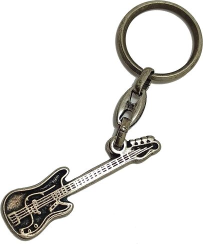 Dual Pack Electro Guitar Instrument Metal Oxide Color Key Chain Keyring Rock Music Accessories in Saudi Arabia
