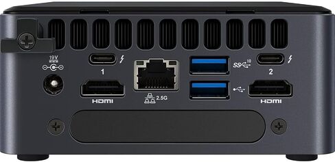 كمبيوتر مكتبي صغير Intel NUC 11 Pro أسود i3-1115G4 ثنائي النواة، UHD، 2 Thunderbolt 3 (Type-C)، WiFi 6، BT، Ethernet LAN (RJ-45)، وحدة هيكلية مع محور in Saudi Arabia