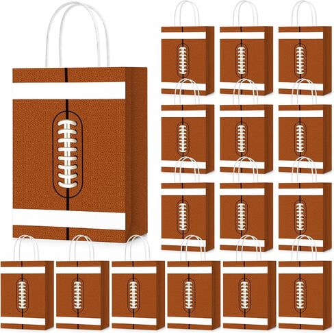 Geyoga 50 Pcs Baseball Goodie Bags Bulk 8.3 x 6 x 3'' Gift Bags with Handles Baseball Party Bags Sports Themed Paper Bags for Birthday Party Favors Supplies Decorations in Kuwait