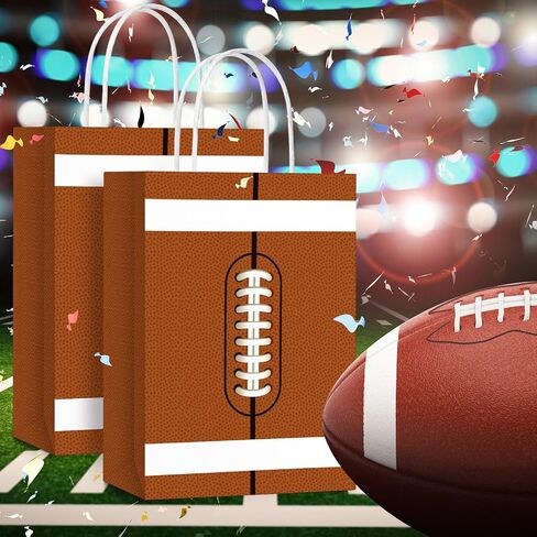 Geyoga 50 Pcs Baseball Goodie Bags Bulk 8.3 x 6 x 3'' Gift Bags with Handles Baseball Party Bags Sports Themed Paper Bags for Birthday Party Favors Supplies Decorations in Kuwait