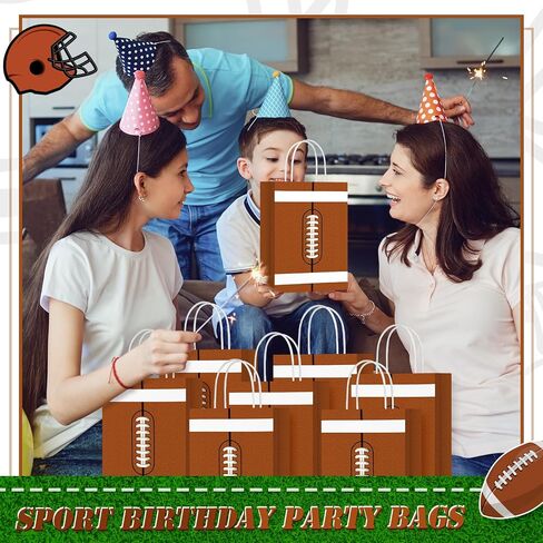 Geyoga 50 Pcs Baseball Goodie Bags Bulk 8.3 x 6 x 3'' Gift Bags with Handles Baseball Party Bags Sports Themed Paper Bags for Birthday Party Favors Supplies Decorations in Kuwait