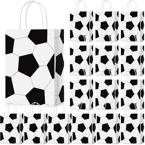 Geyoga 50 Pcs Baseball Goodie Bags Bulk 8.3 x 6 x 3'' Gift Bags with Handles Baseball Party Bags Sports Themed Paper Bags for Birthday Party Favors Supplies Decorations in Kuwait