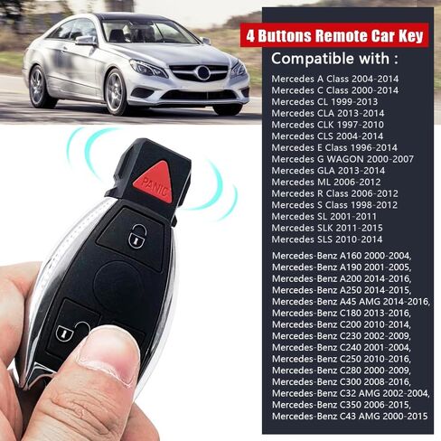 Key Fob FCC ID IYZ3312 IYZDC Fit for Mercedes Benz E550 ML350 E350 2006-2011 Smart Remote Control Key Fob Keyless Entry 4 Button 315MHZ 2PCS in Saudi Arabia