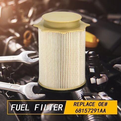 68157291AA Fuel Filter Compatible with 2010-2020 Dodge Ram 2500 3500 4500 5500 6.7 Diesel Engines Fuel Filter with OE Replace #68157291AA in Saudi Arabia