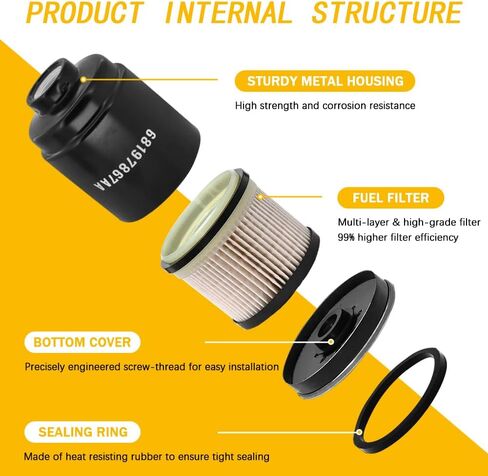فلتر الوقود 68157291AA متوافق مع 2010-2020 دودج رام 2500 3500 4500 5500 6.7 فلتر الوقود لمحركات الديزل مع استبدال OE #68157291AA in Kuwait