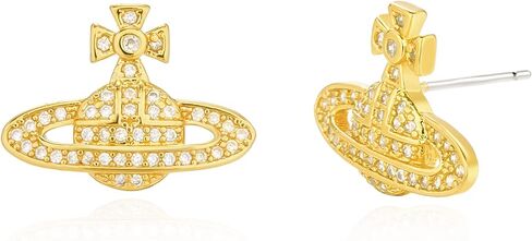 Saturn Planet Earrings Classic Aesthetic Cubic Zircon Inlaid Silver Gold Saturn Earring Studs Jewelry Gift for Women Girls in Saudi Arabia