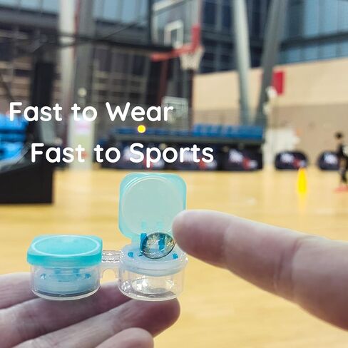 Contact Lens Case with Lens Lifting Design，Wear Lens Directly with fingers，Flip Top，4 Pack Colorful Case Box Holder Container Soak Storage Kit with Tweezers Romover Tool, ZK2306UPBOX06 in Saudi Arabia