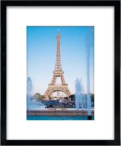 إطار صورة مقاس 8 × 10، عرض صور 5 × 7 مع حصيرة أو 8 × 10 بدون حصيرة، وثيقة شهادة 8 × 10 إطار صور لمعرض التثبيت على الحائط، أسود in Kuwait
