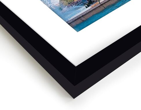 إطار صورة مقاس 8 × 10، عرض صور 5 × 7 مع حصيرة أو 8 × 10 بدون حصيرة، وثيقة شهادة 8 × 10 إطار صور لمعرض التثبيت على الحائط، أسود in Kuwait