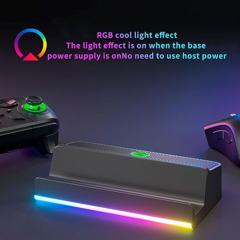 محطة إرساء لسطح البخار، محطة إرساء وحدة تحكم ألعاب 4K 5 في 1 RGB Lights Hub، قاعدة شحن Hub Steam Deck مع HDMI 2.0 4K 30HZ، 3 منافذ USB A 3.0 USB C لسطح البخار أو سبيكة ROG in Saudi Arabia