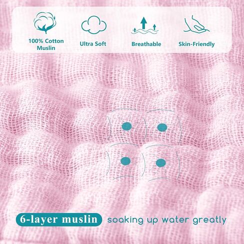 PHF 2 Pack Baby Hooded Towels, 100% Muslin Cotton Baby Bath Towel with Hood for Newborn, Infant, Toddler, Ultra Soft and Absorbent Baby Essentials Bath Towels for Boys, 32x32Inch, Dinosaur in Saudi Arabia